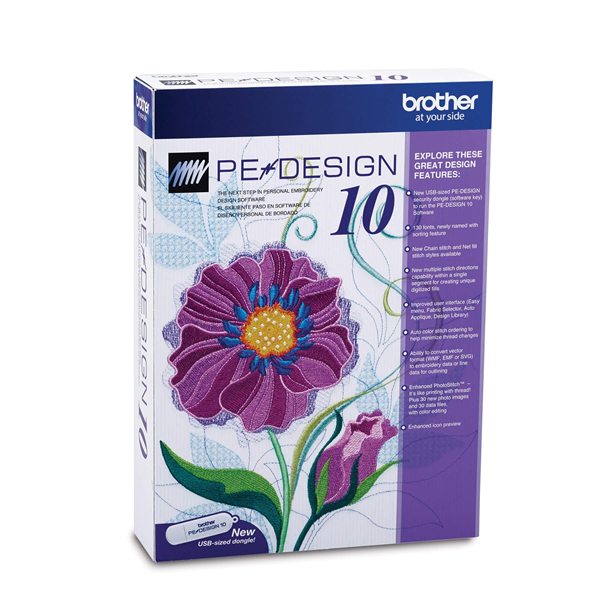 Brother PE-Design 10 embroidery software box